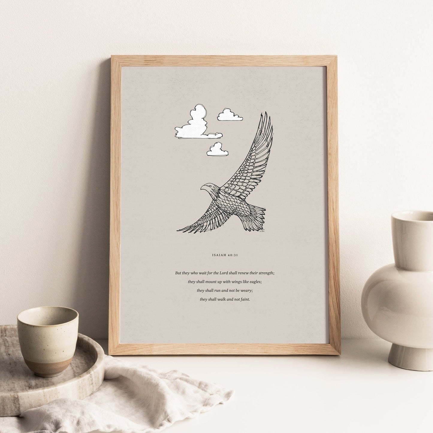 Mount Up with Wings Like Eagles Isaiah 40:31 - Digital Print