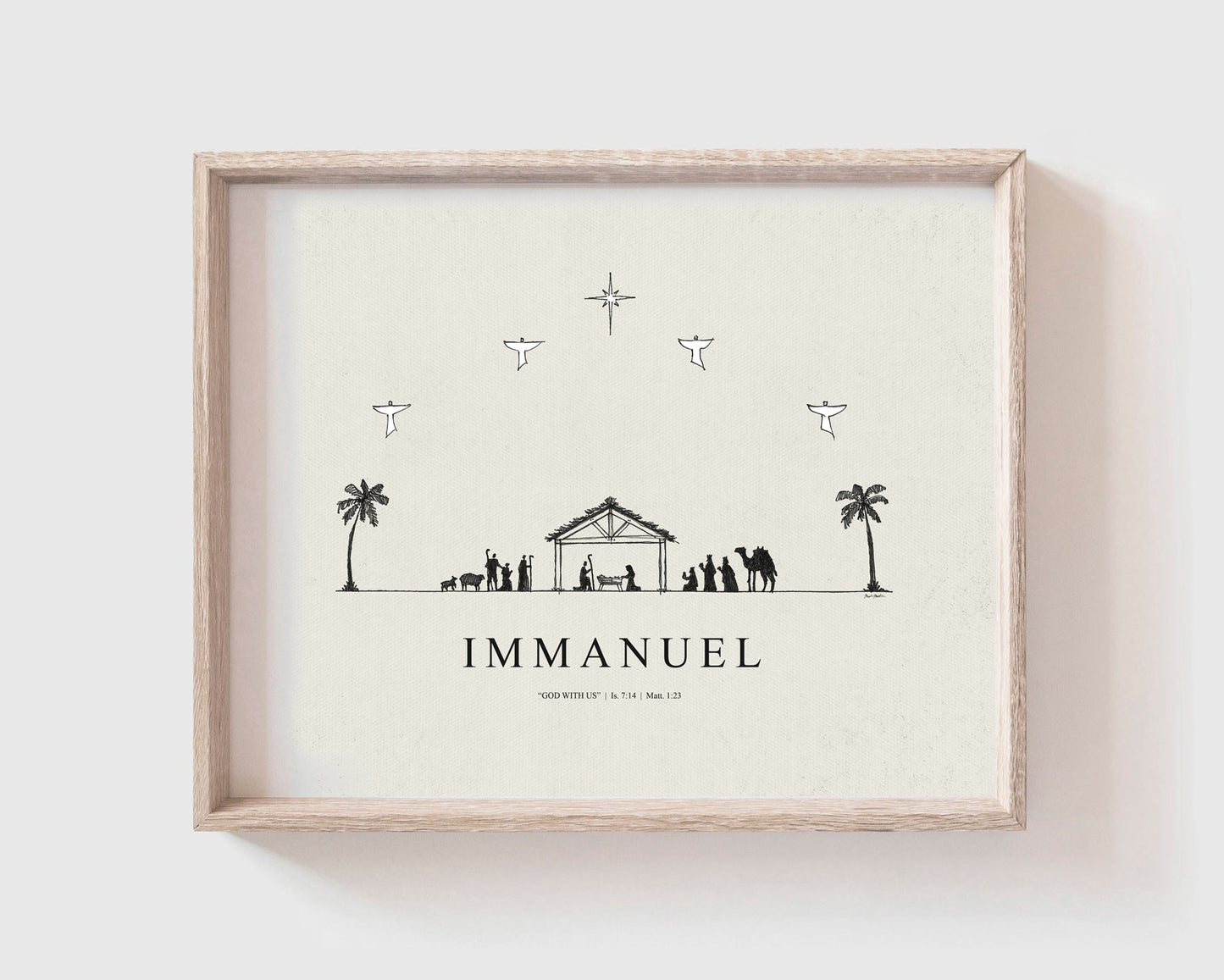 Nativity Christmas Immanuel God With Us - Digital Print