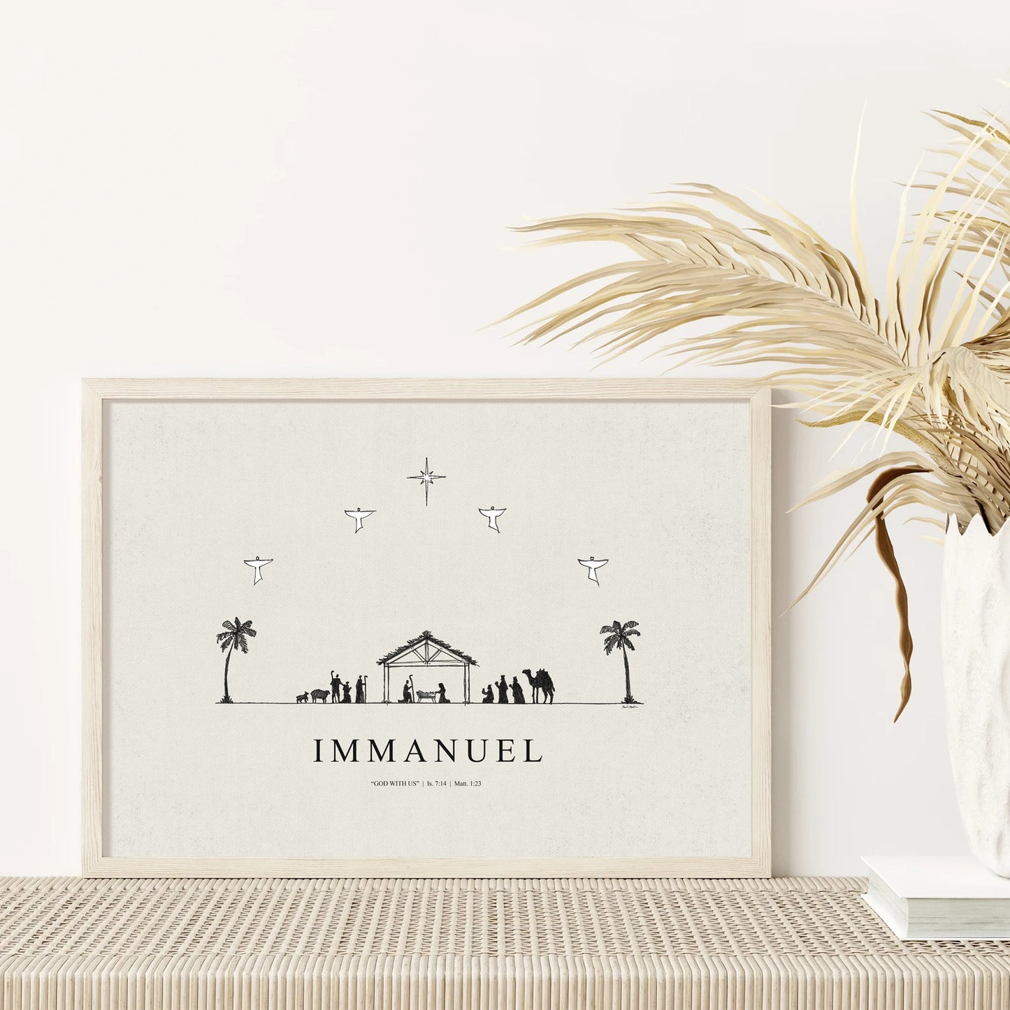 Nativity Christmas Immanuel God With Us - Digital Print