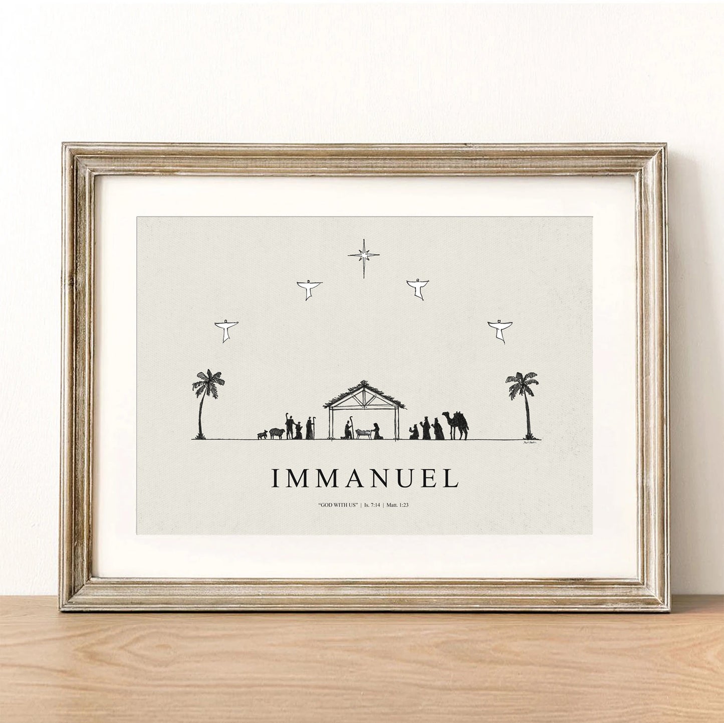 Nativity Christmas Immanuel God With Us - Digital Print