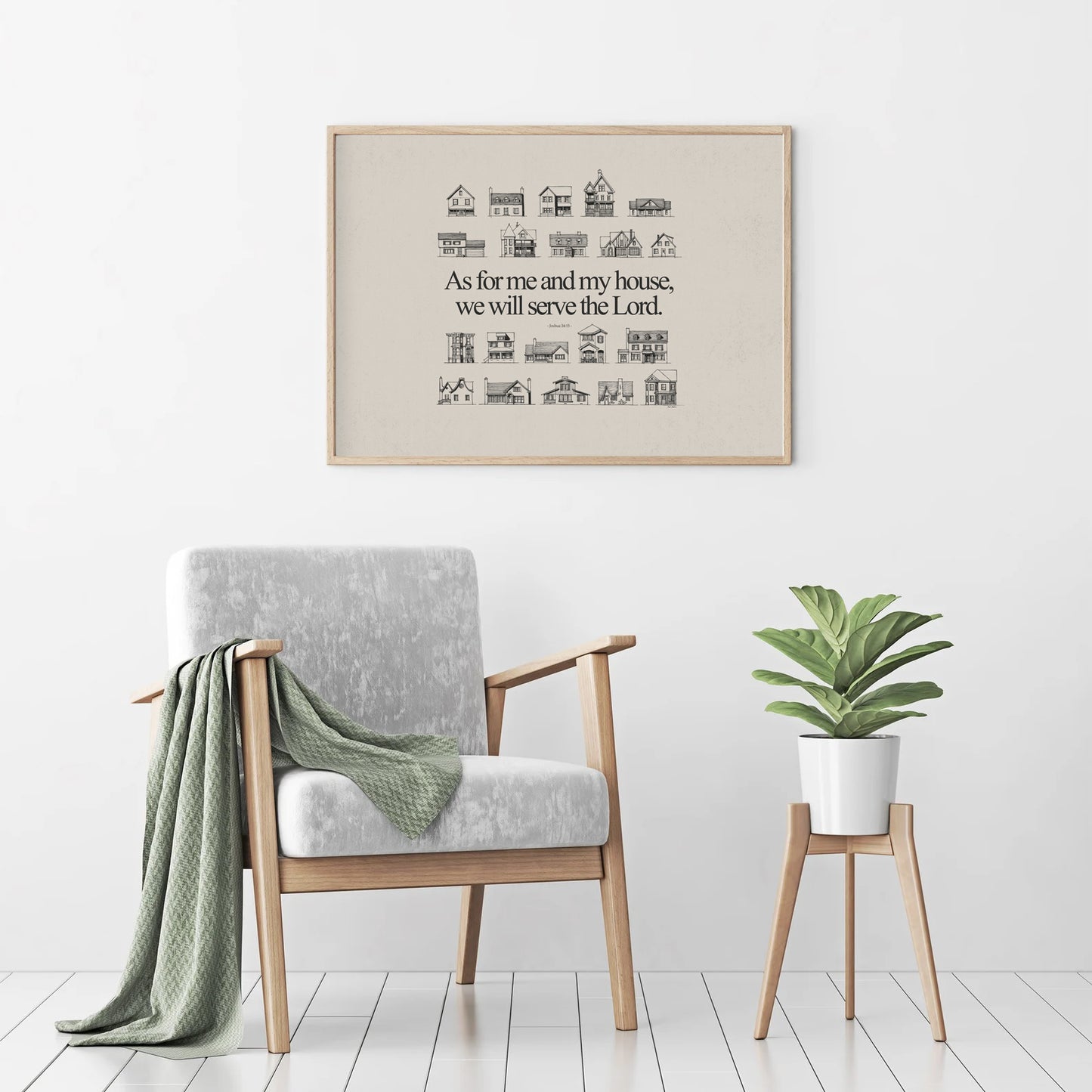 As For Me and My House We Will Serve the Lord - Digital Print