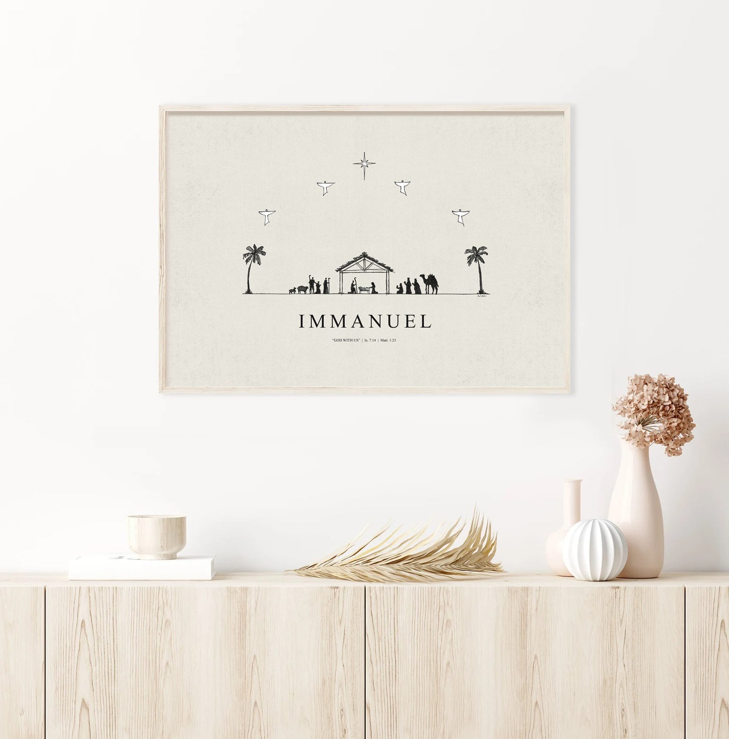 Nativity Christmas Immanuel God With Us - Digital Print