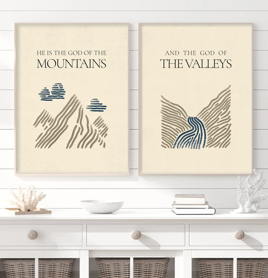 God of Mountains and Valleys Set - Digital Print