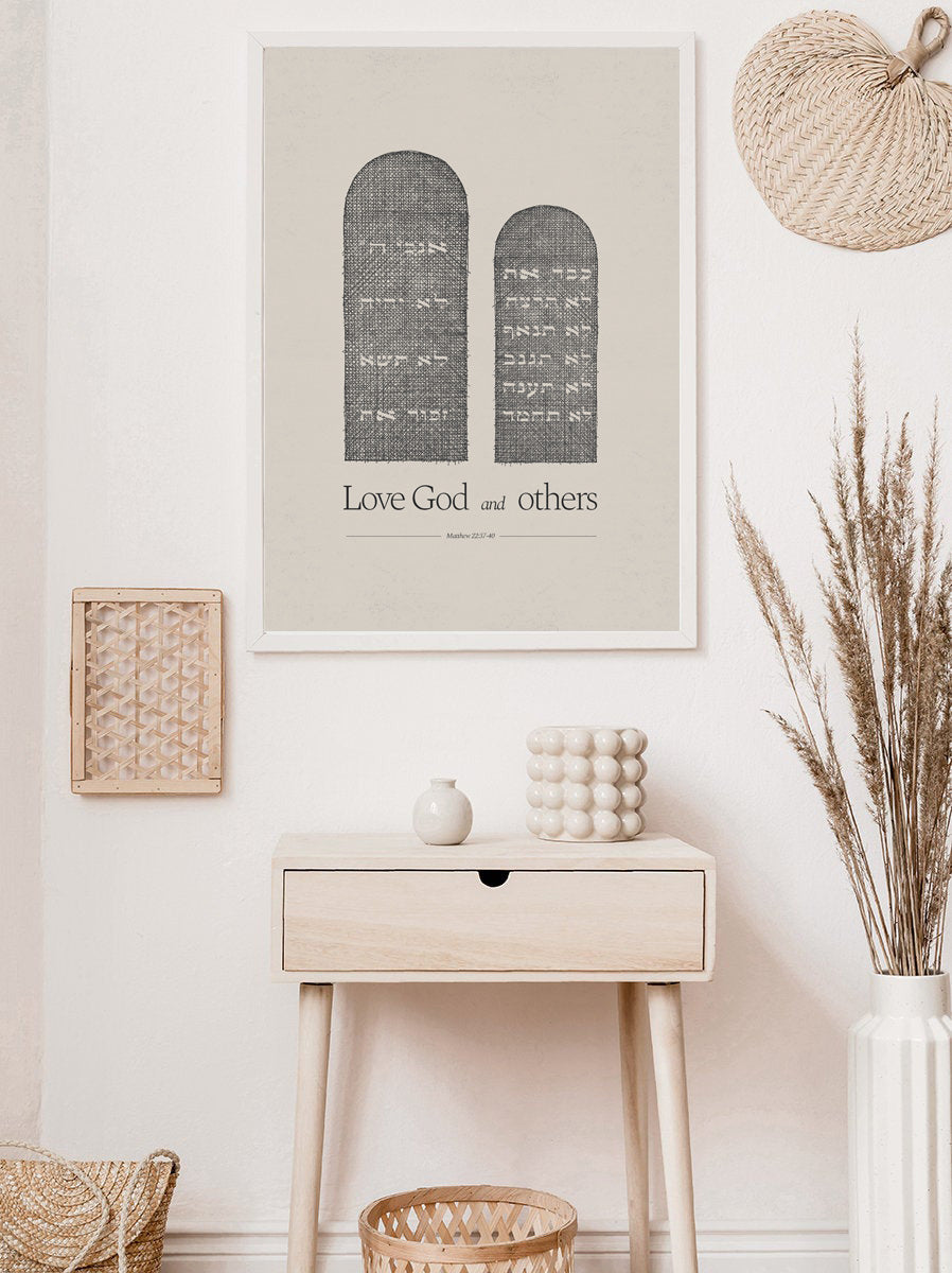 Ten Commandments Stone Tablets - Digital Print