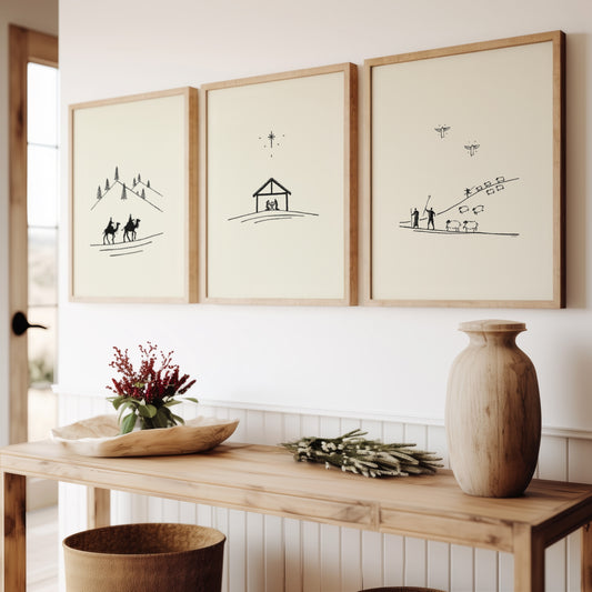 Nativity Christmas Set - Digital Print