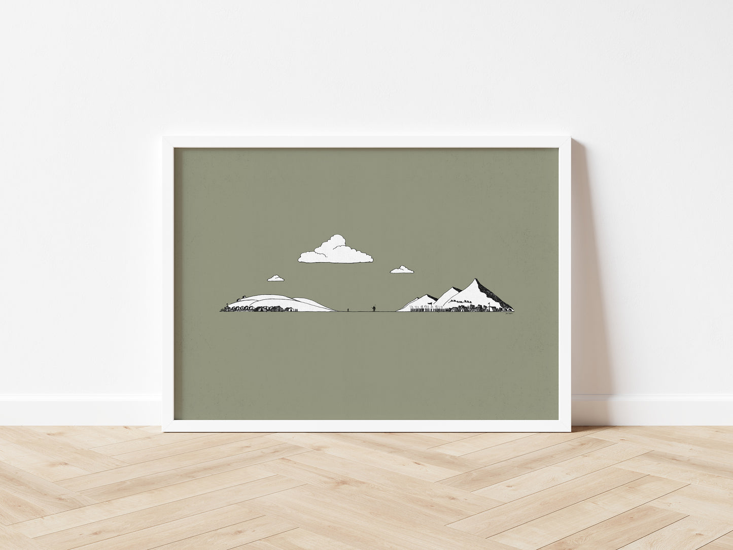 David and Goliath Minimal Green - Digital Print