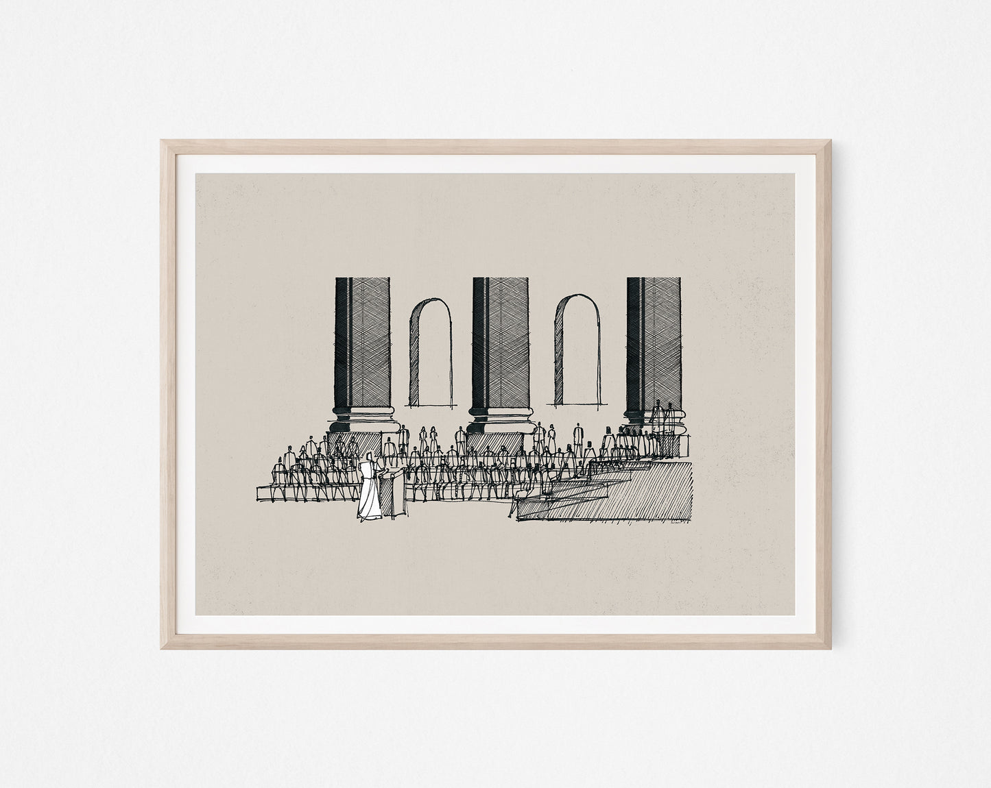 Jesus Teaching in the Synagogue on Sabbath - Digital Print