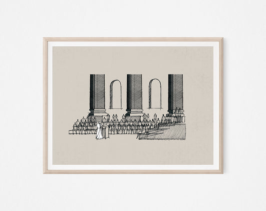 Jesus Teaching in the Synagogue on Sabbath - Digital Print