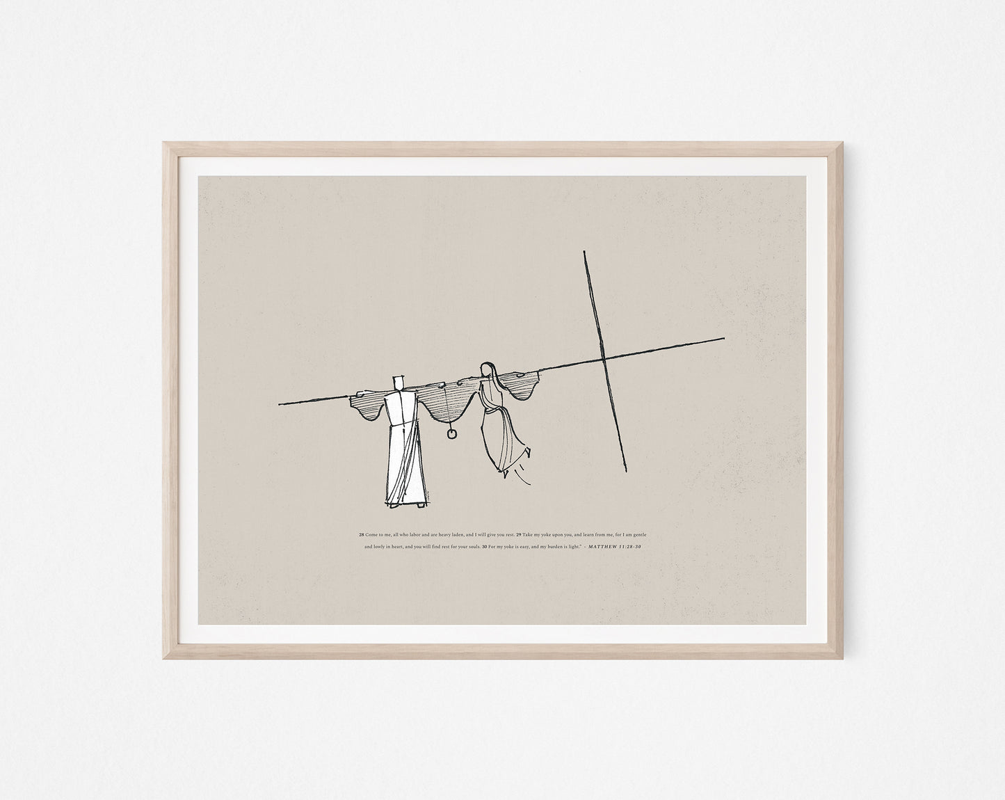 Gentle and Lowly, Yoke is Easy Burden is Light - Digital Print