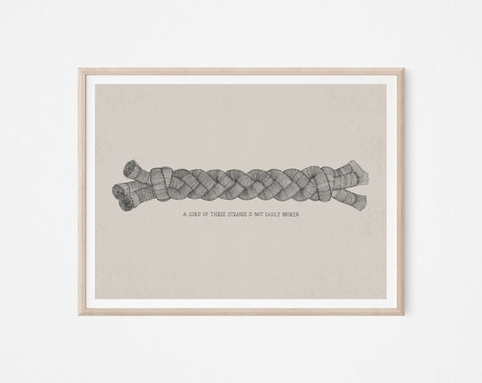 A Cord of Three Strands Horizontal - Digital Print