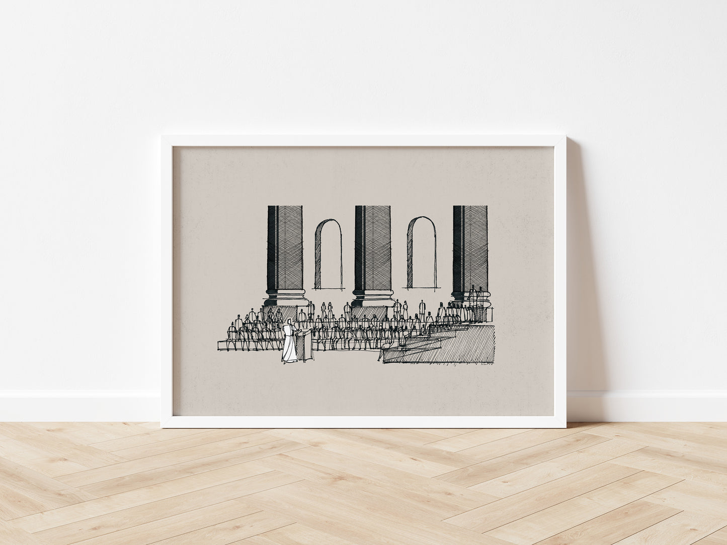 Jesus Teaching in the Synagogue on Sabbath - Digital Print