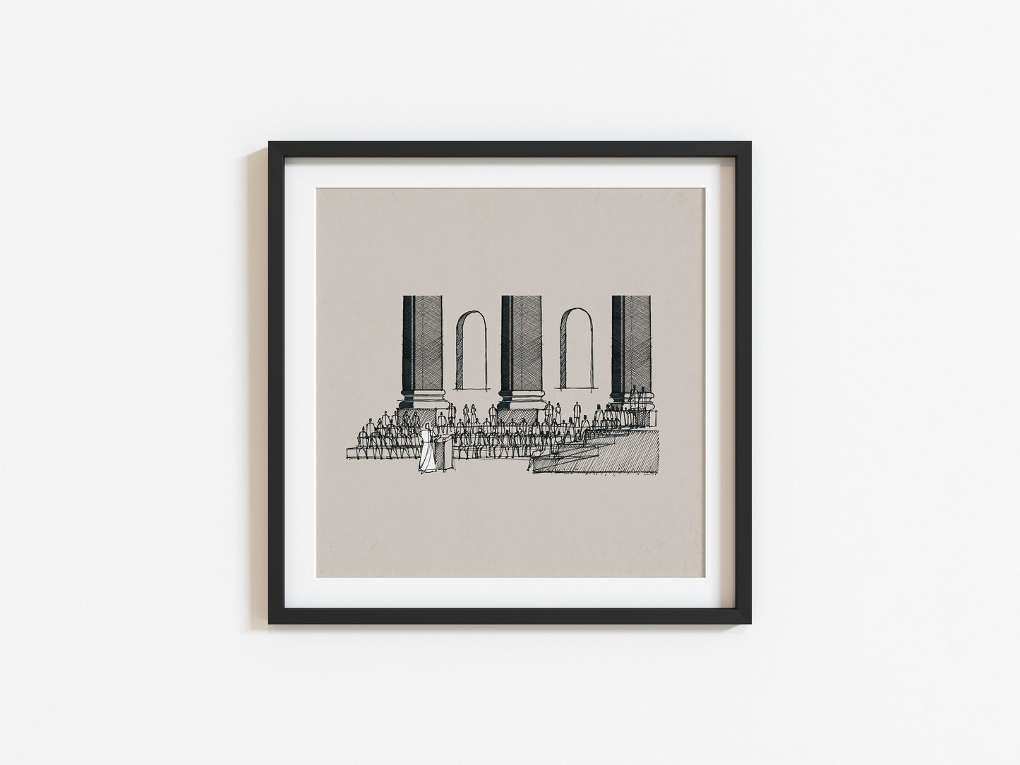 Jesus Teaching in the Synagogue on Sabbath - Digital Print