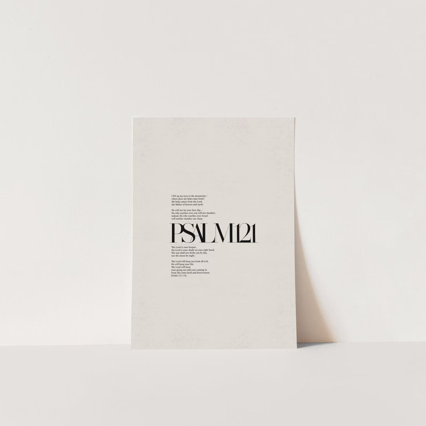 Psalm 121 Full Chapter Minimalist Design - Digital Print