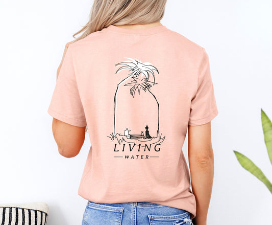 Living Water, Woman at Well - Unisex Jersey Short Sleeve Tee - Bella Canvas 3001